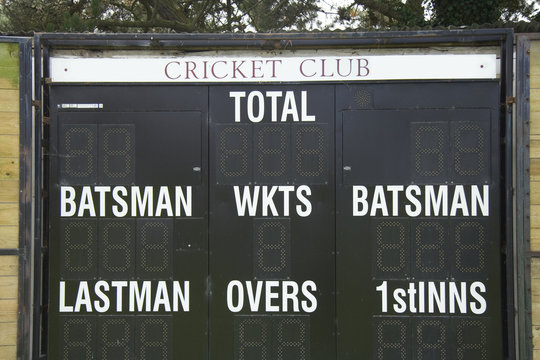 Cricket club scoreboard