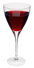 Glass with red wine