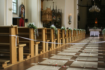 Before the wedding ceremony - inside church