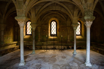 Salle du chapitre de l'abbaye de Fontfroide
