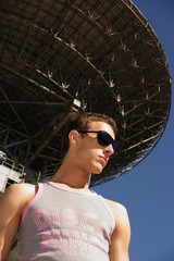 man and antenna