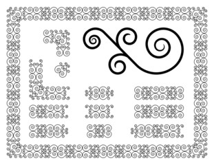 decorative border with particular parts from this frame