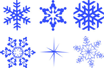 Eiskristalle und Schneeflocken