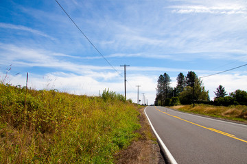 Fototapeta na wymiar Horizontal Rural Highway