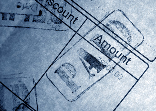 Close up of financial Invoice