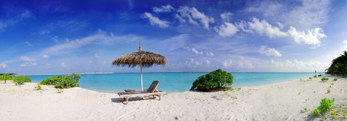 Beach in Maldives - obrazy, fototapety, plakaty