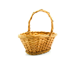 Fototapeta na wymiar cane basket over white background
