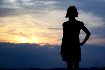 Fototapeta premium Silhouette of girl