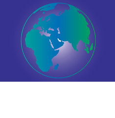 Weltkugel mit innerem Leuchten