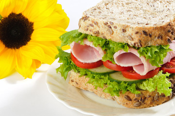Healthy Sandwich With Sunflower