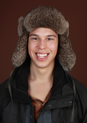 guy wearing winter hat