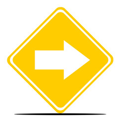 Directional road sign