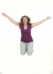 Woman Jumping in the Air