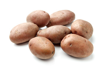 Red Potatoes Isolated on White