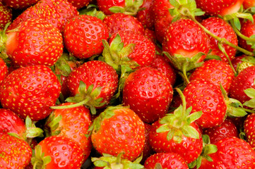 Lots of strawberries arranged as the background