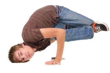 young breakdancer posing.