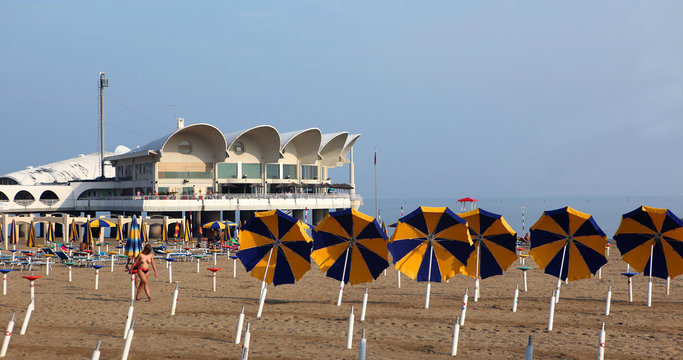 End of summer scene in Lignano