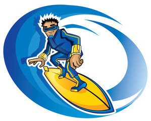 Surfer blue