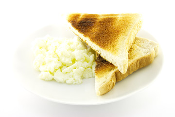 Cooked Breakfast Items on a Plate