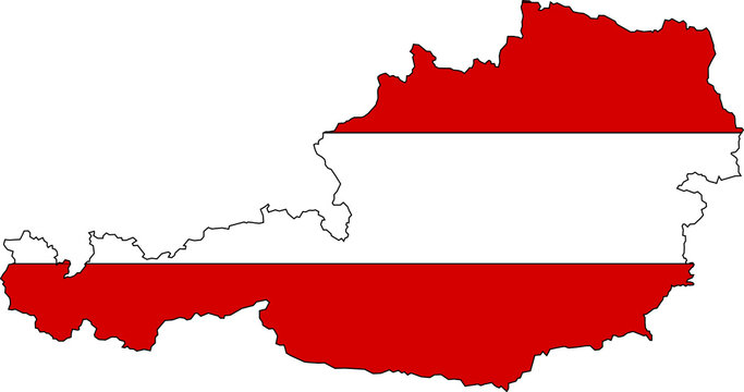 österreich fahne austria flag Stock Vector