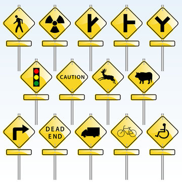 vector traffic signs