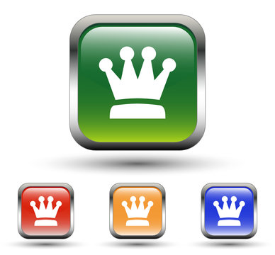 Crown Sign Square Icons