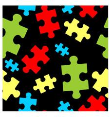 Naklejka premium Seamless ornament puzzle in color 33