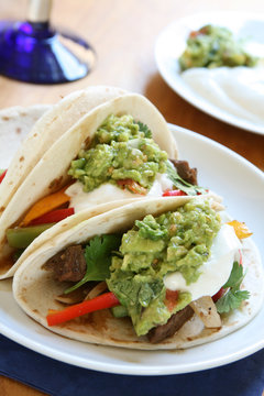 Beef Tacos With Guacamole