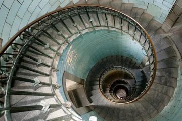 Cercles muraux Phare Escargot phare escalier