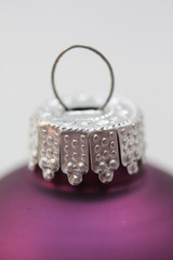 purple christmas ornament detail