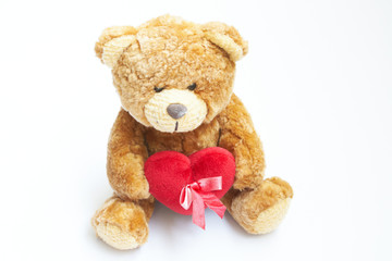 Brown Teddy Bear with heart