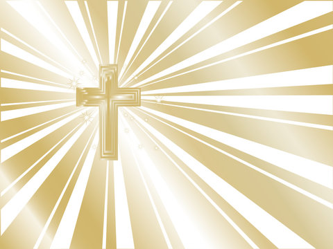 Golden cross and the sunburst