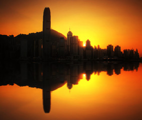 Fantastic Sunset in Hongkong