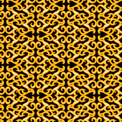 Seamless orange ornament pattern