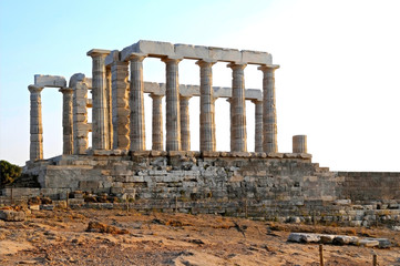 Obraz premium the temple of Poseidon on cape Sounion, Greece
