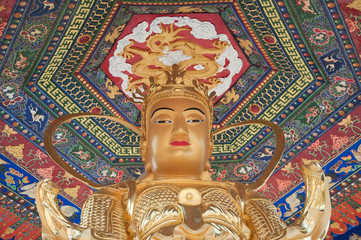 Statue at the temple of the ten thousand buddhas in Hong Kong