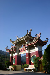 An archway to a Chinese temple