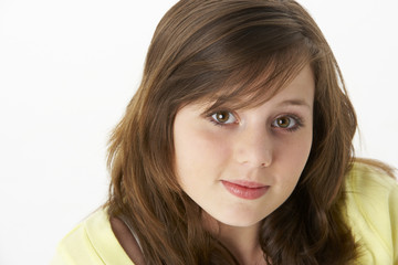 Naklejka premium Portrait Of Thoughtful Young Girl