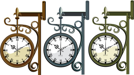 Old street clocks.