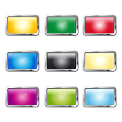 Set of aqua/metal style web buttons - vector file
