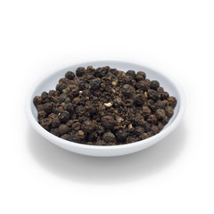 many dry black peppers