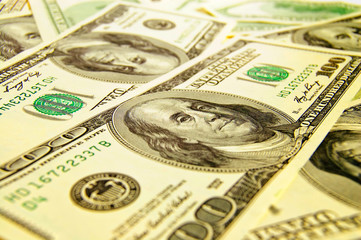 Fototapeta premium close-up money dollars background