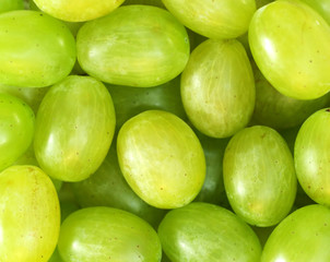 Fresh green grapes background