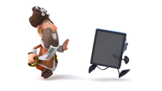 Pirate et ordinateur