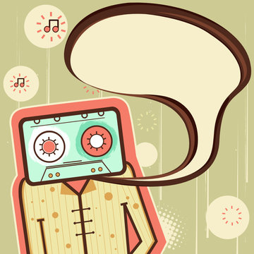 abstract casette man