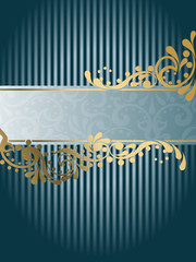 Vintage Victorian banner, vertical
