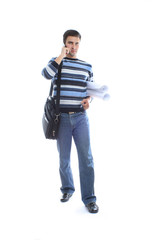 student with drawing