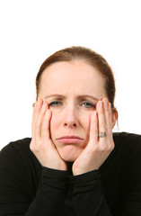 woman, sad