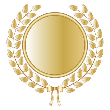 Golden laurel wreath