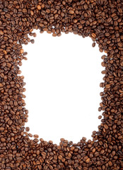 Brown roasted coffee beans